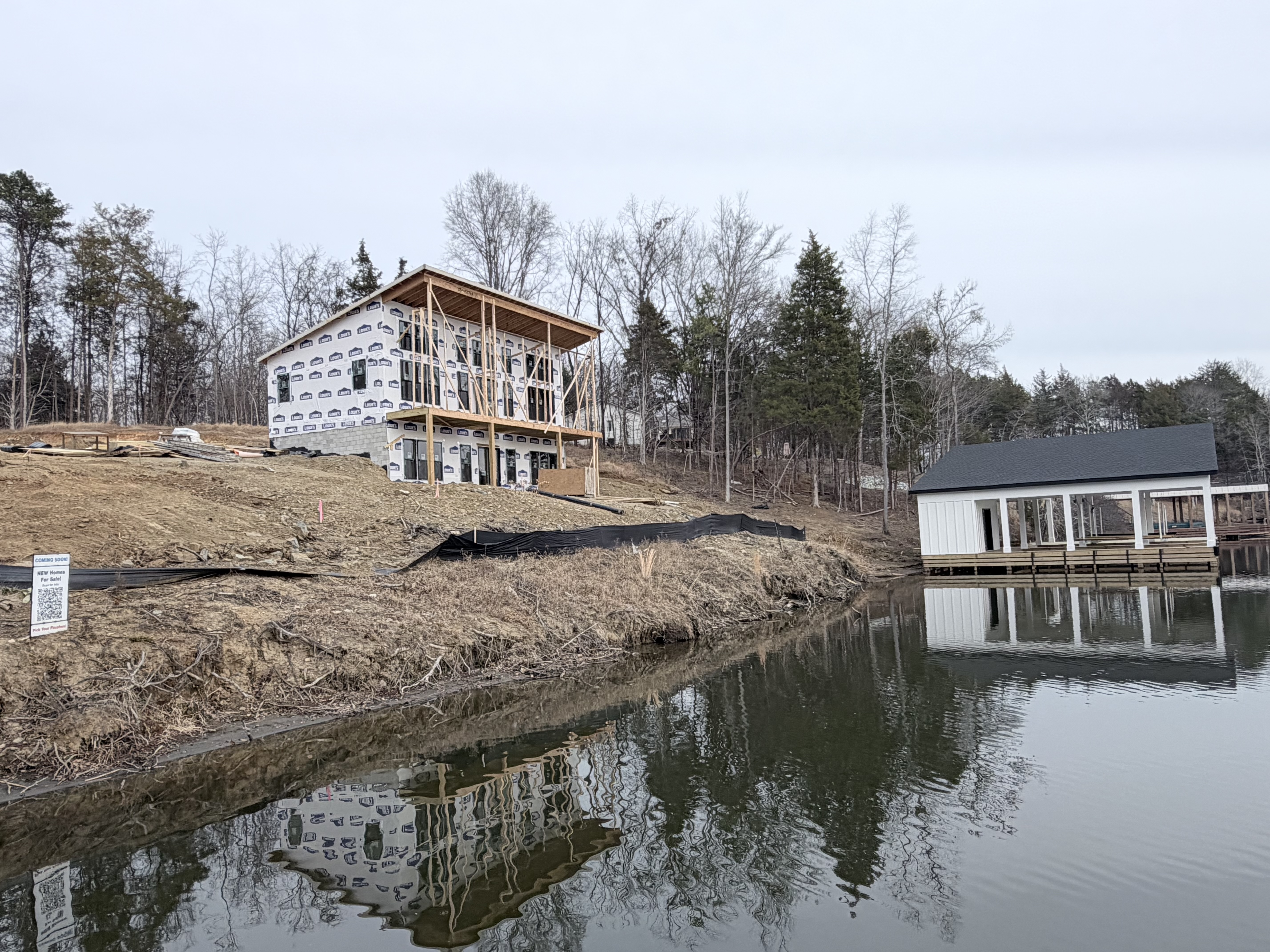 As the land is refined, the relationship between home, landscape, and Hyco Lake becomes clear.