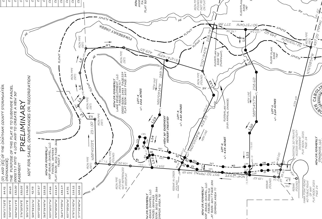 Chapel Estates Site Plan — JeJu Court, Chapel Hill NC